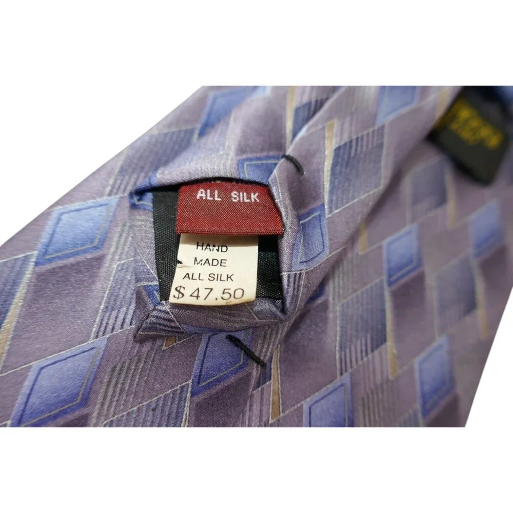 Umberto Bossi Geometric 100% Silk Men’s Neck Tie NWT